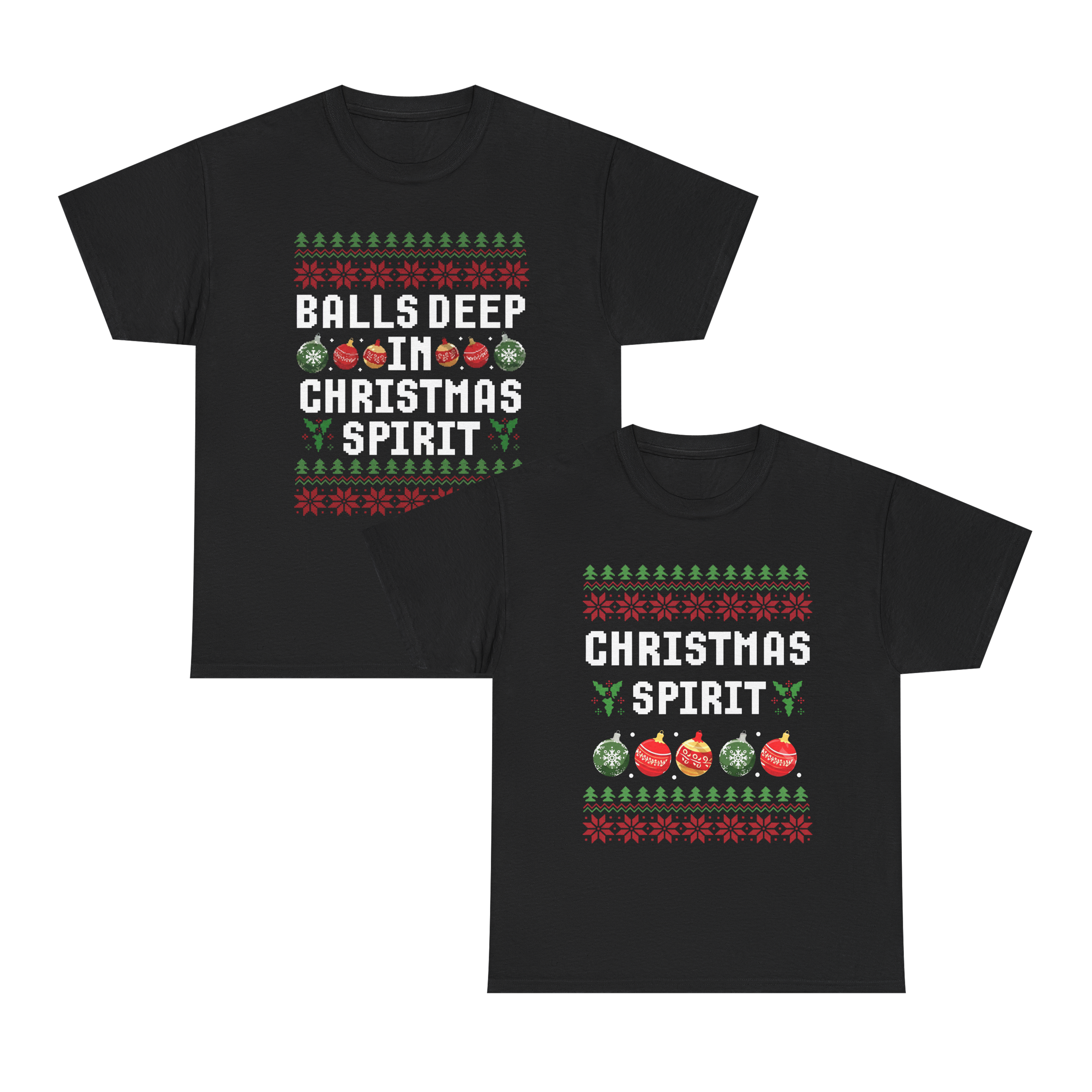 Xmas – Funny Matching Couples Christmas T-Shirt Set